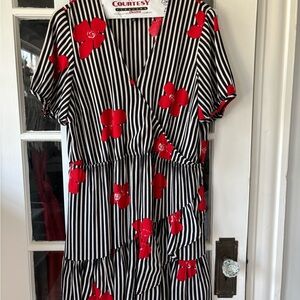 Madewell elastic waist faux wrap dress